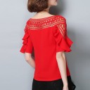 Damebluse med perforeringer 4