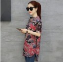 Damebluse med print 7