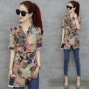 Damebluse med print 6