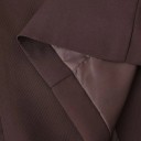 Damebrun jakke med krave og lommer Elegant ensfarvet jakke med knapper i polyester Stilfuld jakke til efterårs- og vintersæsonen 4