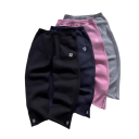 Damebukser Enfarvede Med Gummibånd Og Logo På Siden Materiale Polyester Spandex Komfortable Sportsbukser 5