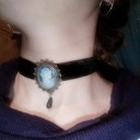 Damehalskæde med choker og vedhæng D187 4