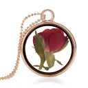 Damehalskæde med en blomst i en cirkel 10