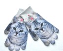 Damehandsker med 3D-dyreprint J531 3