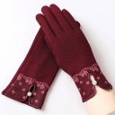 Damehandsker med blomster J823 3