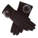 Damehandsker med pompon J822 3