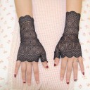 Damehandsker uden finger i blonde J1117 4