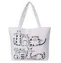 Damehåndtaske med katte J1043 9