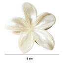 Damehårklips 6 x 8 cm Elegant blomsterklips Metalisk skinnende hårspænde Fast hold af frisyren Stilfuld hårtilbehør 2