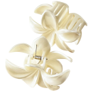 Damehårklips 6 x 8 cm Elegant blomsterklips Metalisk skinnende hårspænde Fast hold af frisyren Stilfuld hårtilbehør 4