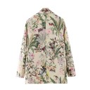 Damejakke med blomsterprint 1