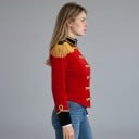Damejakke til Voksne Uniform Ståkrave Epoleter med Frynser og Snøre Polyester til Karneval og Halloween 13