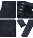Damejeans med leopardprint i imiteret læder 3