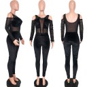 Damejumpsuit i gennemsigtigt ruskind 2