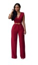 Damejumpsuit med bælte -J551 12