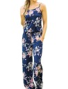 Damejumpsuit med blomstermønster J1834 2