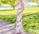 Damejumpsuit med blomstermønster J1834 14