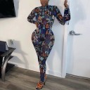 Damejumpsuit med bogstaver 3