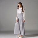 Damejumpsuit med brede ben 4