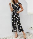 Damejumpsuit med flæser, sort 4
