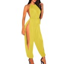 Damejumpsuit med høj slids 6