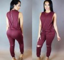 Damejumpsuit med hullede knæ 6