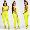 Damejumpsuit med hullede knæ 8