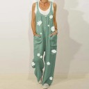 Damejumpsuit med margueritterprint 2