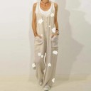 Damejumpsuit med margueritterprint 4