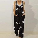 Damejumpsuit med margueritterprint 1