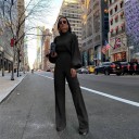 Damejumpsuit med pufærmer A2159 4