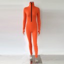 Damejumpsuit med rullekrave og lynlås 4