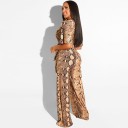 Damejumpsuit med slangemønster B865 2
