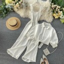 Damejumpsuit og skjorte crop top 6