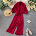 Damejumpsuit og skjorte crop top 1