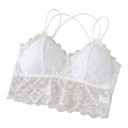 Damek lace set undertøj forlænget bralette med tynde krydsede stropper og trusser i boxer stil 8
