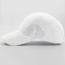 Damekasket i blonde med blomsterdesign Blonder over hele hatten inklusive skyggen Bomulds hat Hovedomkreds 55 til 61 cm 4