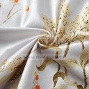 Damekjole med blomstermotiv Let kjole af polyester og kunstsilke Bindebånd i taljen Elegant hjemmejulekjole til kvinder 2