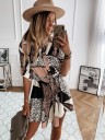 Damekjole med leopardprint P855 4