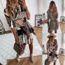 Damekjole med leopardprint P855 2