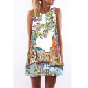 Damekjole med print A740 1