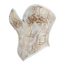 Damekorset uden stropper Beige med mønstre V-udskæring Snøring bagpå Polyester Elegant tætsiddende top 2