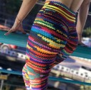 Dameleggings med 3D-strikket print 2