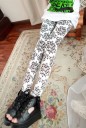 Dameleggings med blomster J1120 4