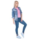 Dameleggings med polkaprikker - Blå 6