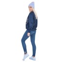Dameleggings med polkaprikker - Blå 7