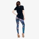 Dameleggings med ugleprint - Blå 5