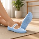 Damen Antirutsch-Jogasocken mit Riemen über dem Spann EU 35–43 Atmungsaktiv und schnelltrocknend Für Pilates, Ballett und Fitness 5