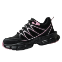 Damen Arbeits Schuhe Schnürschuhe für den täglichen Gebrauch Textil Gummi Schwarz Arbeits Schuhe leicht für Arbeit und Freizeit 1