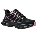 Damen Arbeits Schuhe Schnürschuhe für den täglichen Gebrauch Textil Gummi Schwarz Arbeits Schuhe leicht für Arbeit und Freizeit 5